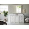 James Martin Vanities Bristol 60in Single Vanity, Bright White w/ 3 CM Carrara Marble Top 157-V60S-BW-3CAR - alternate 4